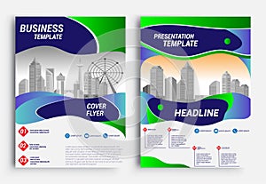 Business brochure flyer design layout template in A4 size, report, poster, flyer background with geometric background for Business