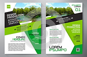 Business Brochure. Flyer Design. Leaflets a4 Template. Cover Boo