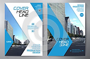 Business Brochure. Flyer Design. Leaflets a4 Template. Cover Boo photo