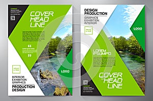 Business Brochure. Flyer Design. Leaflets a4 Template. Cover Boo photo