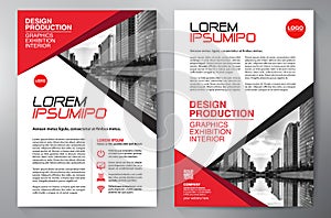 Business Brochure. Flyer Design. Leaflets a4 Template. Cover Boo photo