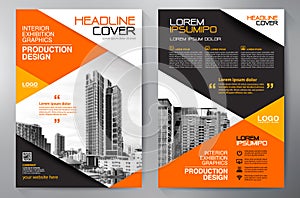 Business Brochure. Flyer Design. Leaflets a4 Template. Cover Boo photo