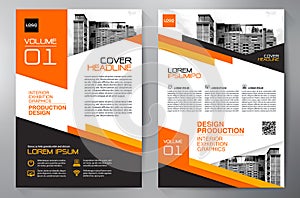 Business Brochure. Flyer Design. Leaflets a4 Template. Cover Boo photo