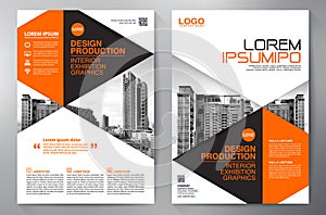 Business Brochure. Flyer Design. Leaflets a4 Template. Cover Boo photo