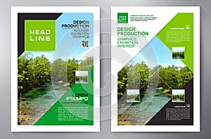 Business Brochure. Flyer Design. Leaflets a4 Template. Cover photo