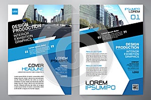 Business Brochure. Flyer Design. Leaflets a4 Template. photo