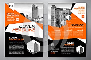 Business Brochure. Flyer Design. Leaflets a4 Template. Cover Boo photo