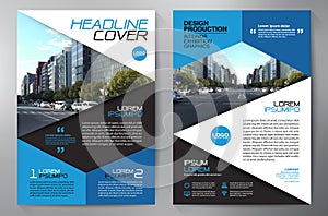 Business Brochure. Flyer Design. Leaflets a4 Template. Cover Boo photo