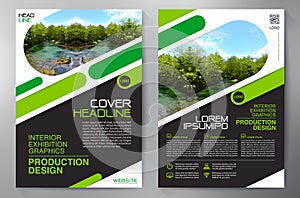 Business Brochure. Flyer Design. Leaflets a4 Template. Cover Boo photo