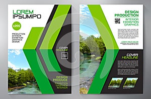 Business Brochure. Flyer Design. Leaflets a4 Template. Cover photo