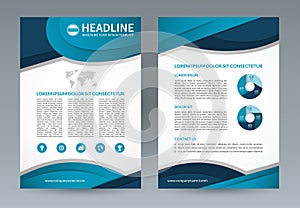 Business brochure flyer design template. A4 size