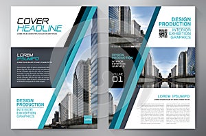 Business brochure flyer design a4 template. photo