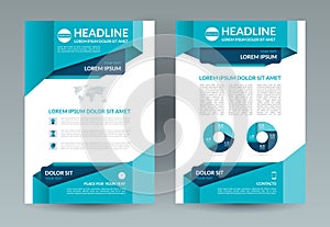 Business brochure layout template. A4 size. Front and back page