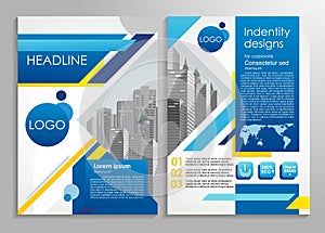 Business brochure or presentation stylish design template. Vector illustration for advertising, promo, presentations, reviews etc