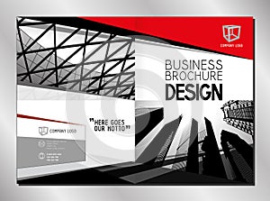 Business brochure template A4 format - front and back cover