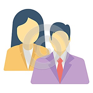 Business buddies, business partners Color vector icon which can easily modify or edit