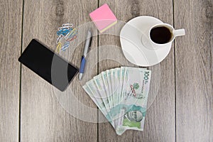 Business and budget planning with Colombian money