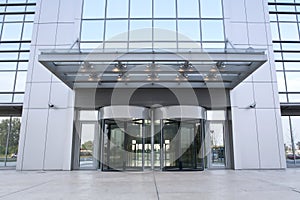 Business building entrance