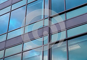 Business building window glass skyscraper finance corporation blue wall commercial tower