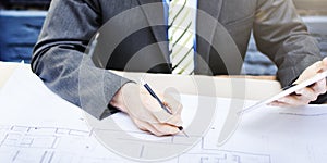 Business Businessman Concentrate Strategy Creative Concept photo