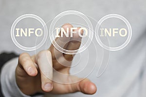 Business button info information online icon