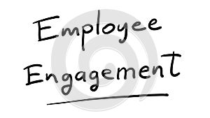 Business Buzzword: employee engagement - vector handwritten phrase