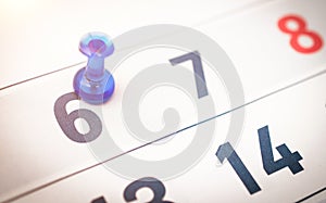 Business calendar closeup