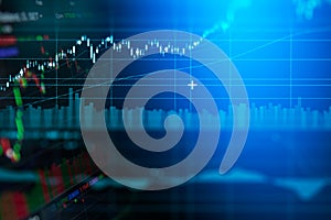 Business candlestick graph chart of stock market investment trading