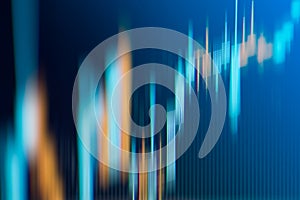 Business candlestick graph chart of stock market investment trading