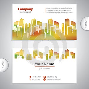 Business card - Abstract architectural building