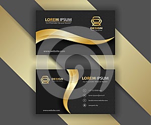Business card black and gold
