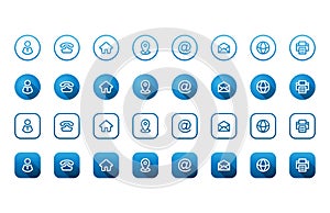 Business card Contacts icons Symbol