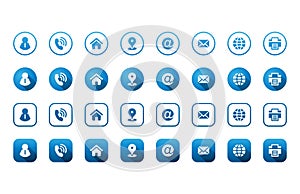 Business card Contacts icons Symbol