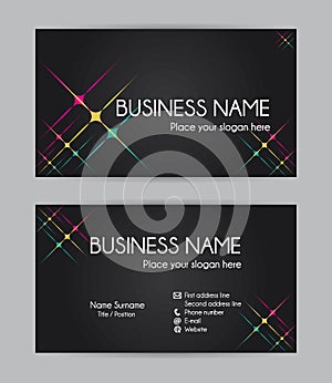 Business card. Flat design. Set III. photo