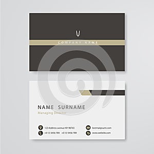 Business card flat design template vector