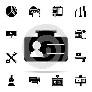 business card icon. Digital Marketing icons universal set for web and mobile