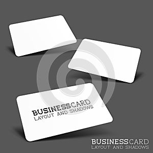 Business Card Layout & Shadows