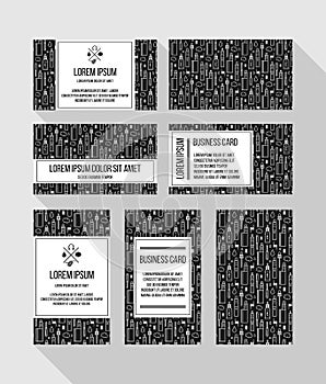 Business card layouts for vape shop and e-cigarette store
