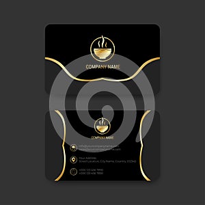 Business card luxury with logo design minimal style modern