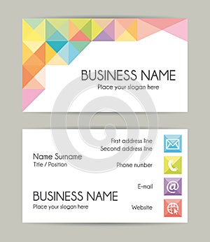 Business card. Modern design. Set VII. photo