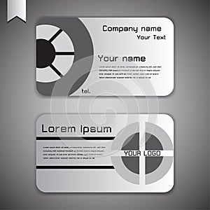 Business card modern gray card