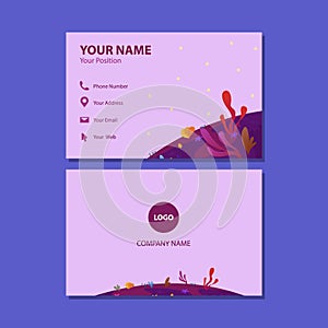 Business card set. template vector illustration