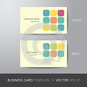 Business card square abstract background design layout template,
