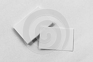 business card stack on paper white