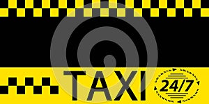 Business card taxi banner