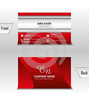 Business Card Template Red