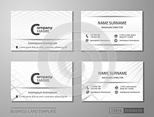 Business card template Vcard set performance in the box photo