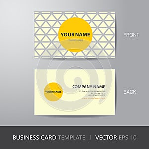 Business card triangle abstract background design layout templat