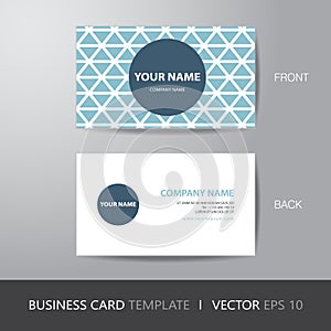 Business card triangle abstract background design layout templat