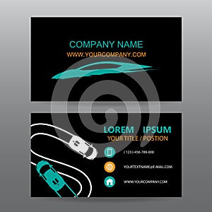 Business card vector background,car salesman